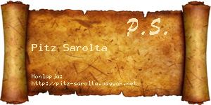 Pitz Sarolta névjegykártya